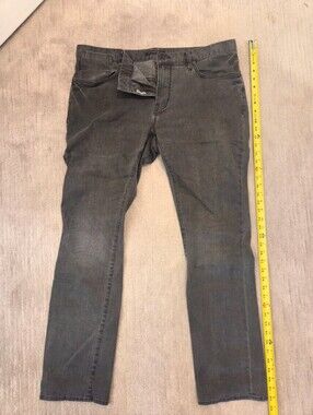 John Varvatos U.S.A. Bowery Slim Straight Jeans - Grey Wash